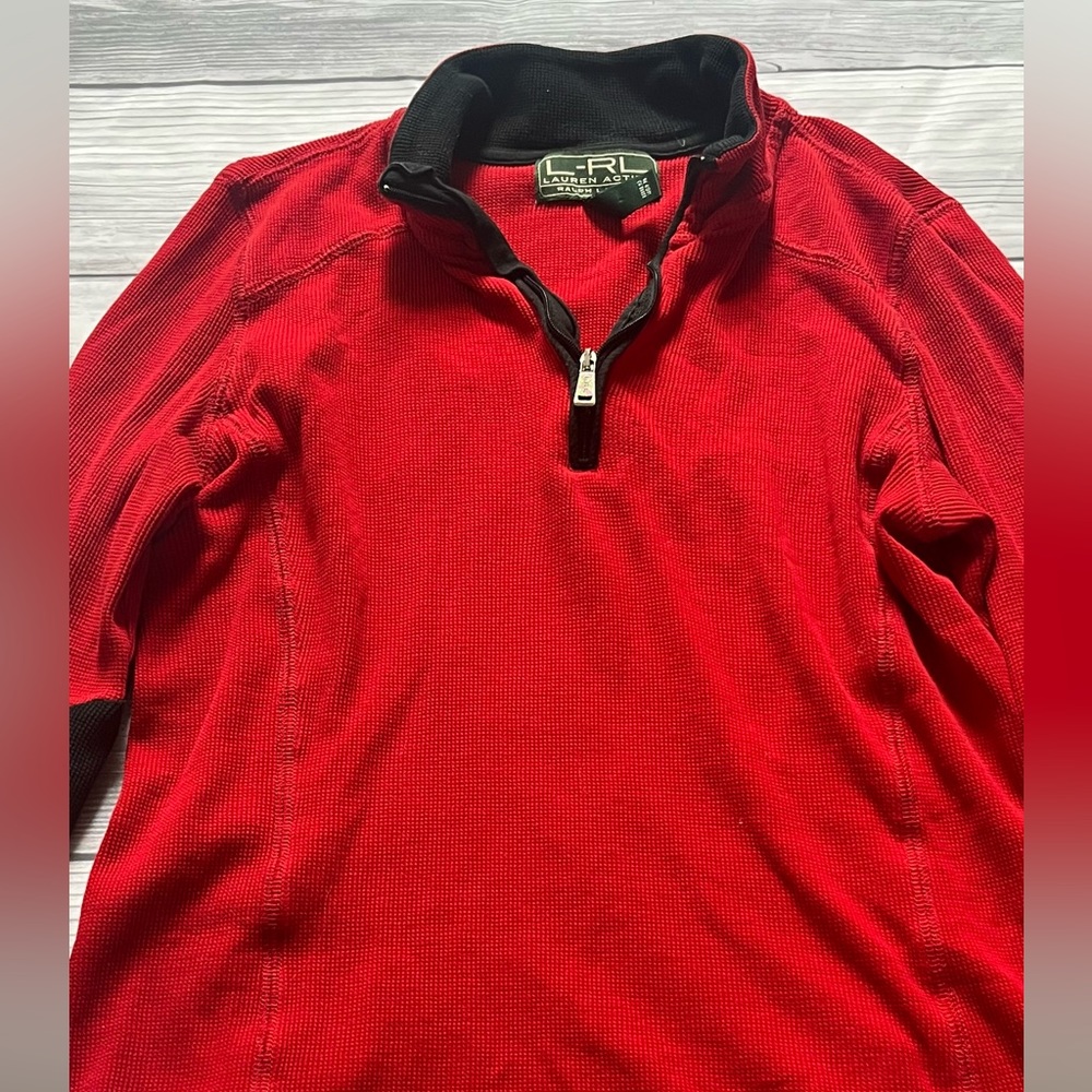 Large red ralph lauren light half zip